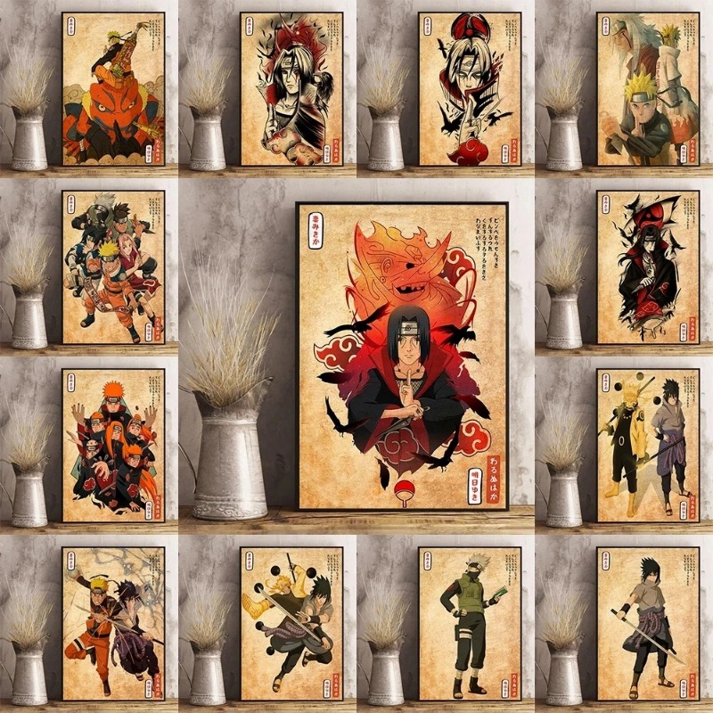Home Improvement Furniture - Japanese Anime Naruto Poster Retro Art