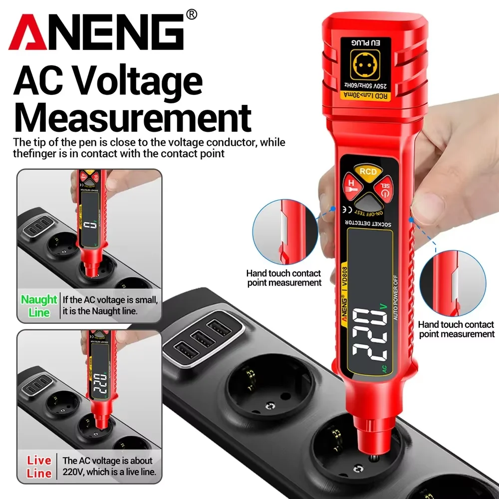 ANENG VD808 Digital Outlet Soc - Circuit Breaker Finder recension och pris