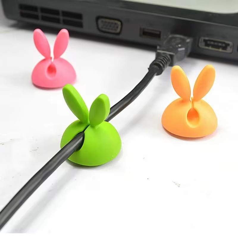 Cute Rabbit Ear Cable Manager  - Cable Staple Clip recension och pris