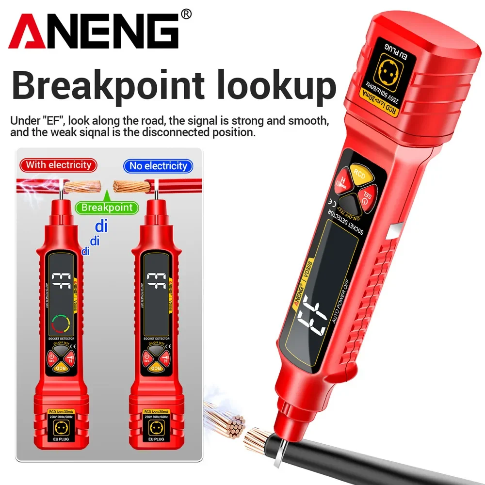 ANENG VD808 Digital Socket Tes - Circuit Breaker Finder recension och pris