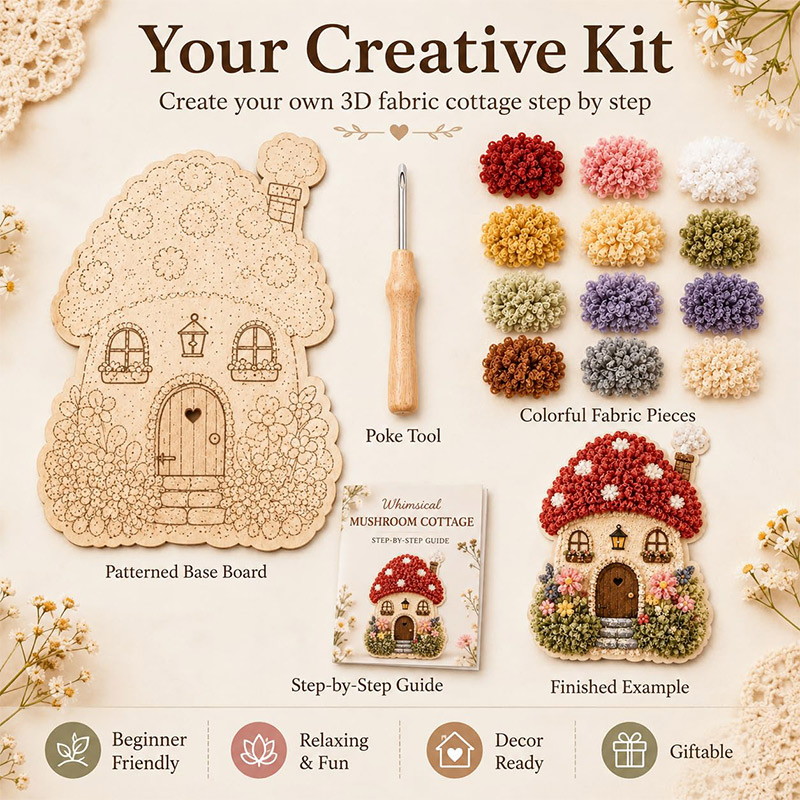 3D Mushroom House Poke Art DIY - Home Improvements recension och pris