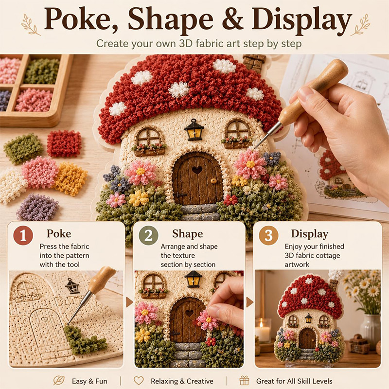 3D Mushroom House Poke Art DIY - Home Improvements recension och pris