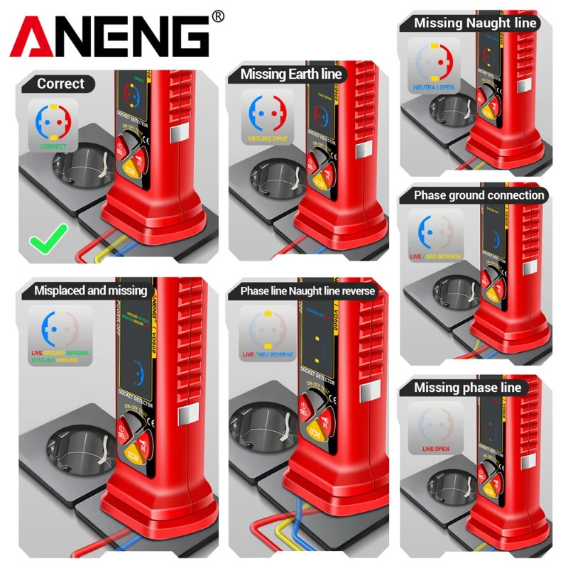 ANENG VD808 Socket Phase Meter - Circuit Breaker Finder recension och pris