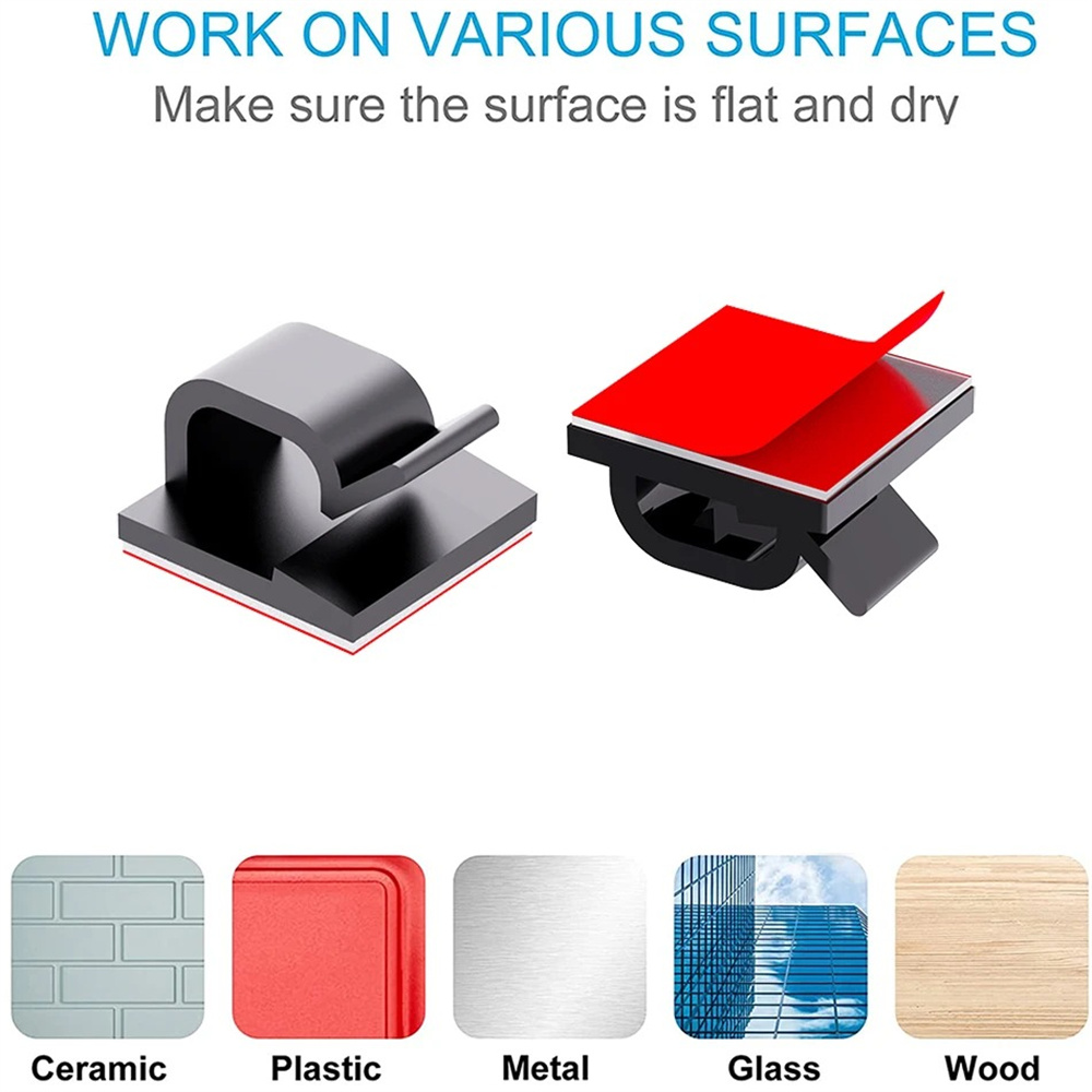 50PCS Self-Adhesive Car Cable  - Cable Staple Clip recension och pris
