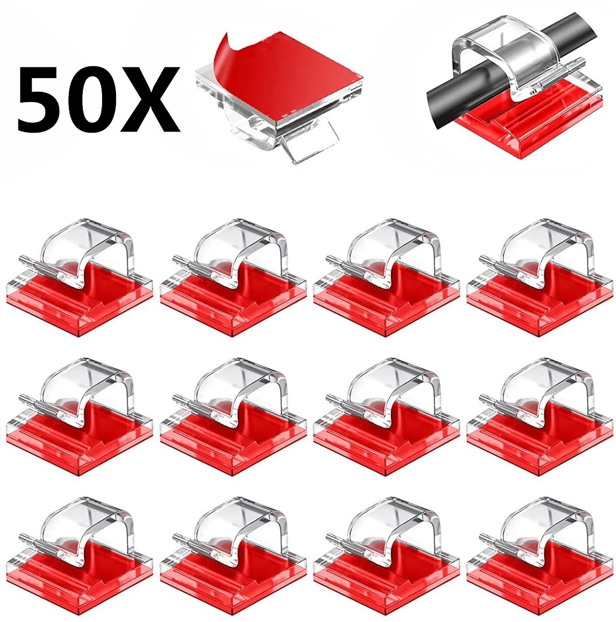 10/20/50PCS Self-adhesive Cabl - Cable Staple Clip recension och pris